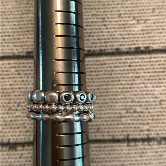 Sterling silver stackable ring set - Picture 4 of 7